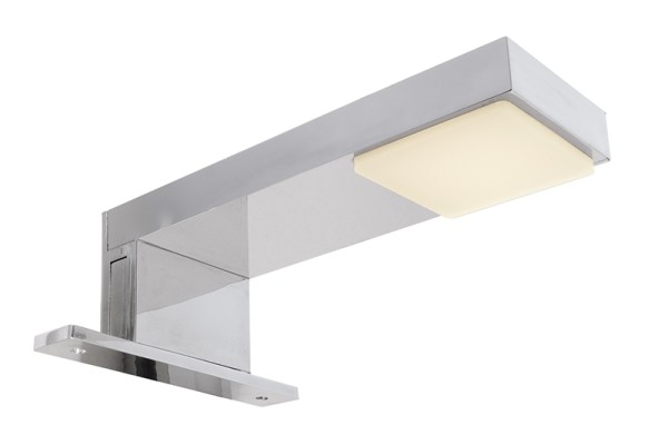 Deko-Light Möbelaufbauleuchte, Nunki, Kunststoff, silberfarben Chrom, Warmweiß, 180°, 2W, 230V