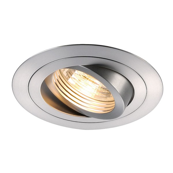 NEW TRIA I GU10 ROUND Downlight, alu brushed, max. 50W, inkl. Clipfedern