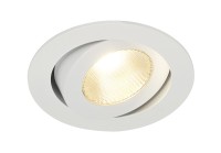 CONTONE, Einbauleuchte, LED, 2000-3000K, rund, weiß, schwenkbar, 13W, inkl. Blattfedern CONTONE, Einbauleuchte, LED, 2000-3000K, rund, weiß, schwenkbar, 13W, inkl. Blattfedern