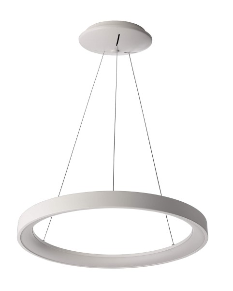 Deko-Light Pendelleuchte, Merope 480mm, Aluminium, Verkehrsweiß RAL 9016 sandgestrahlt, Warmweiß