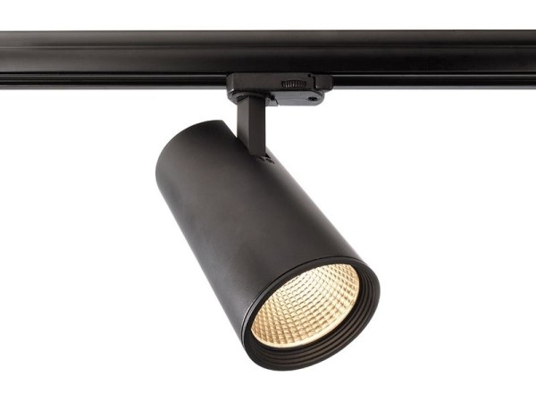 Deko-Light Schienensystem 3-Phasen 230V, Luna 30, Aluminium Druckguss, schwarz mattiert, Warmweiß