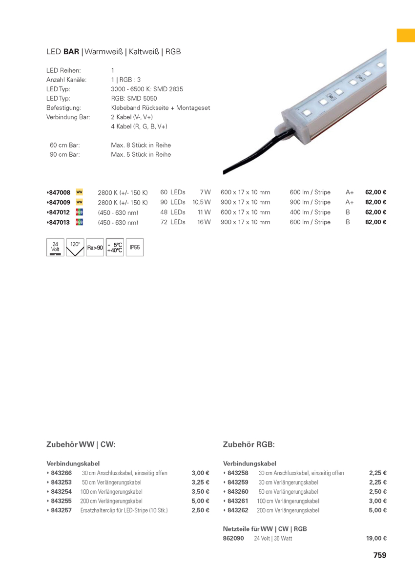 KapegoLED 5050 SMD RGB 2800 K 24V DC 65,00 W