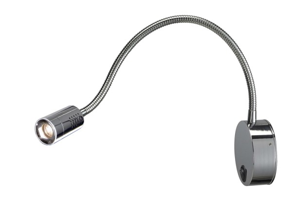 DIO FLEX PLATE, Wandleuchte, Power LED 1W, 3000K, chrom,