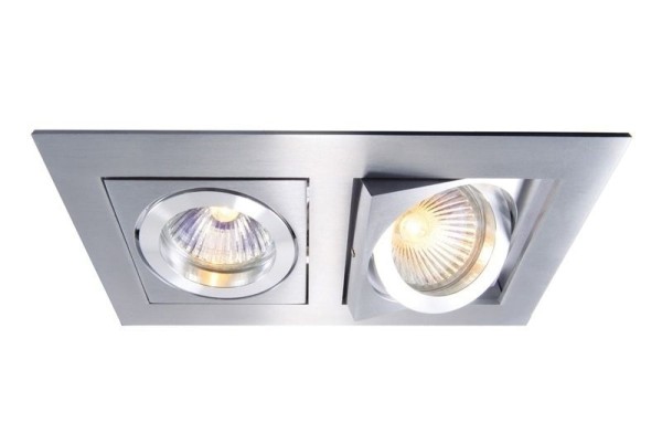 Deko-Light Deckeneinbauring, Kardan II, Aluminium, silberfarben gebürstet, 50W, 12V, 178x98mm