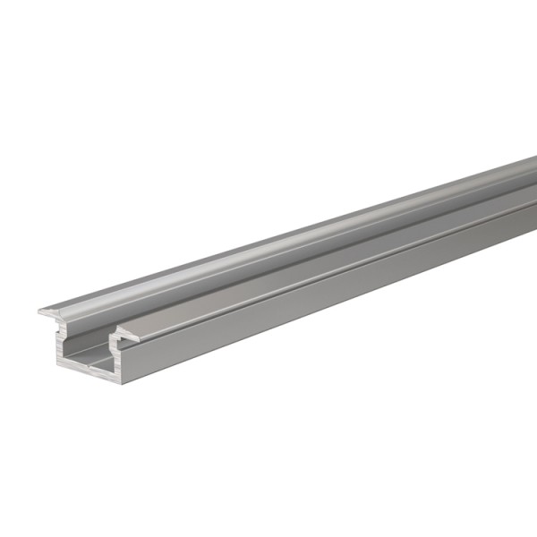 Reprofil, T-Profil flach ET-01-05 für LED Stripes bis 5,7 mm, Silber-matt, eloxiert, 1000 mm