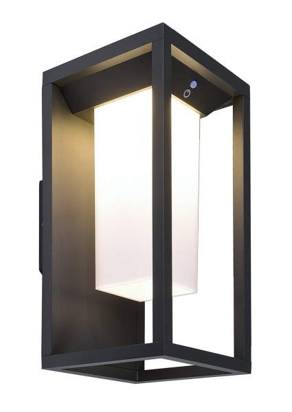 Deko-Light Wandaufbauleuchte, Samas Solar, Aluminium Druckguss, dunkelgrau, Warmweiß, 106°, 2W, 3V