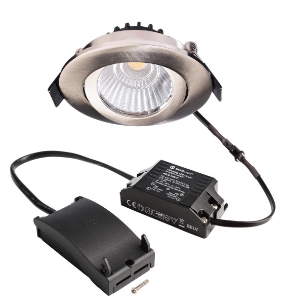 Deko-Light Deckeneinbauleuchte, Dione, 8,5 W, DIM, 4000 K, Nickel, Aluminium, Nickel, 36°, 8W, 230V