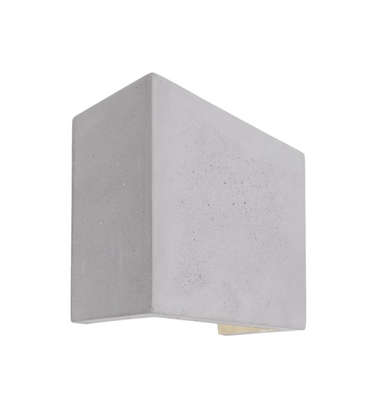 Deko-Light Wandaufbauleuchte, Quinta II, Beton, grau, Warmweiß, 6W, 230V, 125x60mm