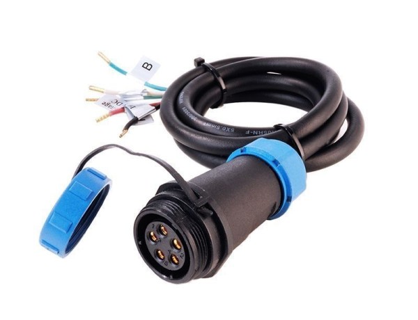 Deko-Light Kabelsystem, Weipu HQ 12/24/48V Einspeisekabel 5-polig, Kunststoff, 24V, 1000mm