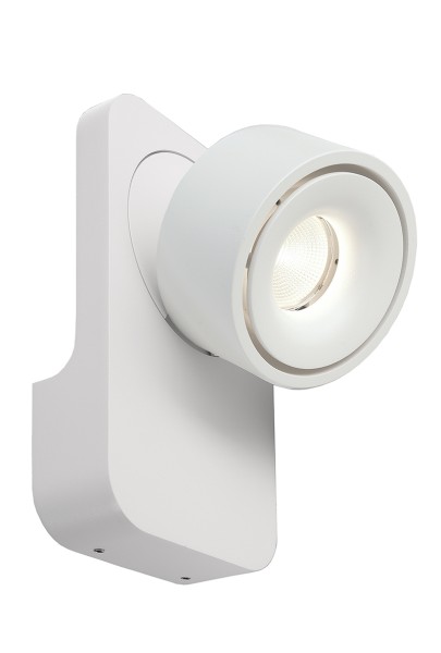 Deko-Light Wandaufbauleuchte, Uni II, Aluminium Druckguss, weiß, Warmweiß, 35°, 9W, 230V, 120x95mm