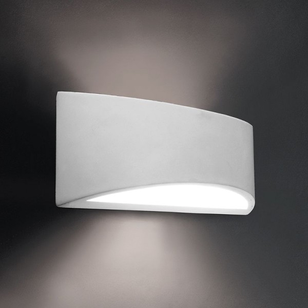 Deko-Light Wandaufbauleuchte, Arianna, Gips, weiß überstreichbar, 80W, 230V, 300x95mm