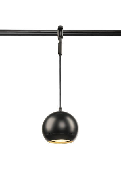 LIGHT EYE, Pendelleuchte für Hochvolt-Stromschiene EASYTEC II, QPAR111, schwarz, max. 75W