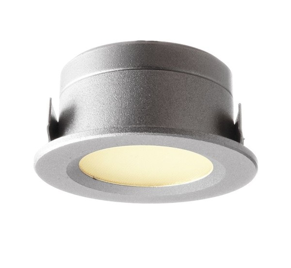 Deko-Light Deckeneinbauleuchte, Aluminium Druckguss, silberfarben, Warmweiß, 135°, 1W, 12V