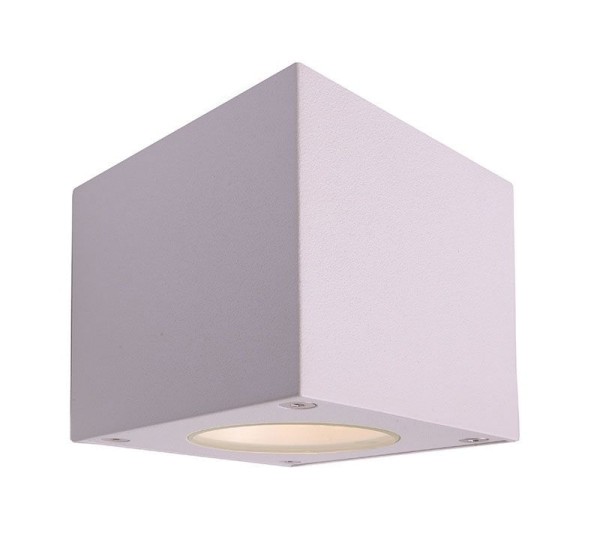 Deko-Light Wandaufbauleuchte, Cubodo W, Aluminium Druckguss, weiß, Warmweiß, 80°/40°, 5W, 230V