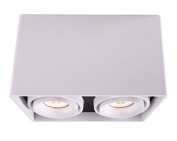 Deko-Light Deckenaufbauleuchte, Mona II, Aluminium Druckguss, weiß, 50W, 230V, 186x93mm