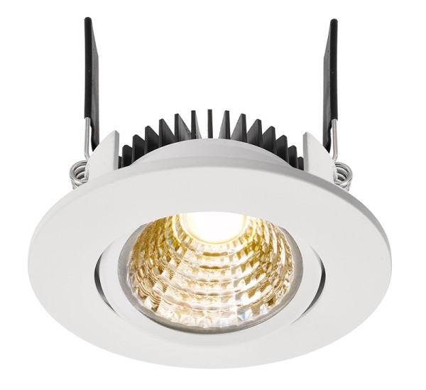 Deko-Light Deckeneinbauleuchte, COB-68-350mA-2700K-rund, Aluminium, weiß, Warmweiß, 45°, 6W, 16-17V