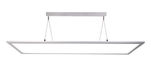 Deko-Light Pendelleuchte, LED Panel transparent, Aluminium, silberfarben, Neutralweiß, 155°, 50W