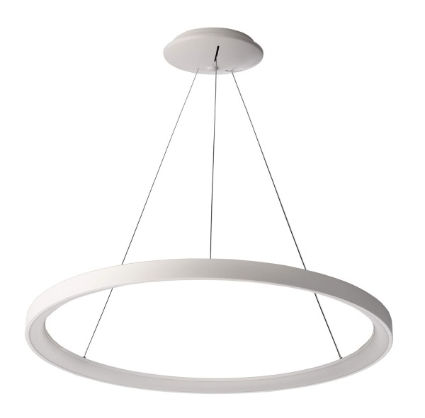 Deko-Light Pendelleuchte, Merope 780mm, Aluminium, Verkehrsweiß RAL 9016 sandgestrahlt, Warmweiß