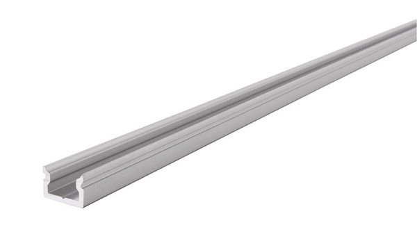 Reprofil Profil, U-Profil flach AU-01-05, Aluminium, Silber-matt eloxiert, 1000mm