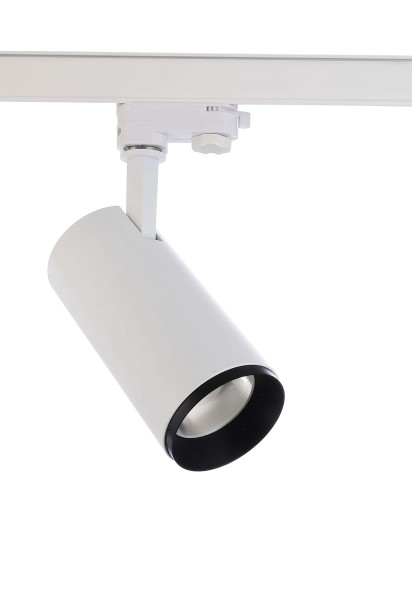 Deko-Light 3-Phasen-Spot, Lucea, Tilt, 15 W, 3000/4000 K, Weiß, Aluminium, Verkehrsweiß RAL 9016