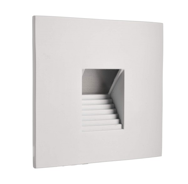 Deko-Light Zubehör, Abdeckung eckig weiß Stufe für Alwaid, Aluminium Druckguss, 75x75mm