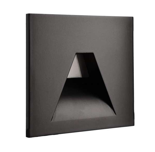 Deko-Light Zubehör, Abdeckung eckig schwarz Winkel für Alwaid, Aluminium Druckguss, 75x75mm