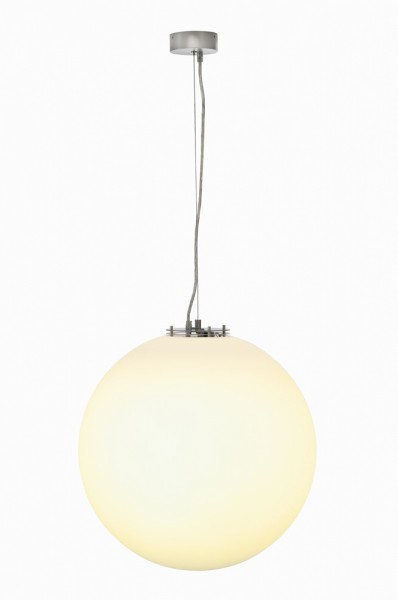 ROTOBALL 50, Pendelleuchte, TC-TSE, silbergrau/weiß, Ø 50 cm, max. 24W