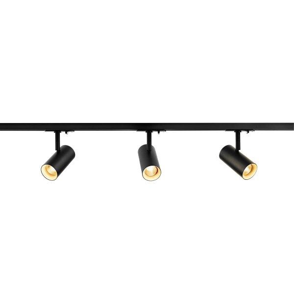 1Ph NOBLO SPOT SET 2700K schwarz inkl. drei Spots, zwei Schienen je 1m