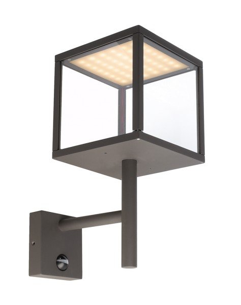 Deko-Light Wandaufbauleuchte, Lacertae, Aluminium Druckguss, dunkelgrau, Warmweiß, 120°, 9W, 230V