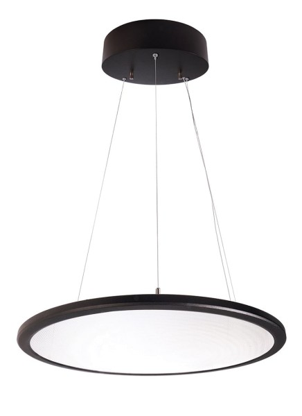 Deko-Light Pendelleuchte, LED Panel transparent rund, Aluminium, schwarz, Neutralweiß, 150°, 50W