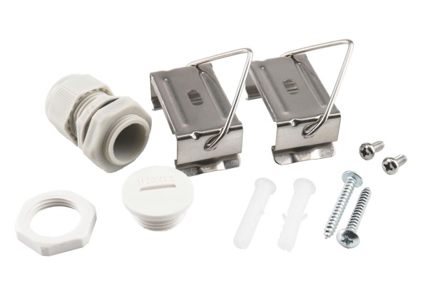 Deko-Light Mechanisches Systemzubehör, Montageset für Tri Proof Basic, Edelstahl/Polycarbonat