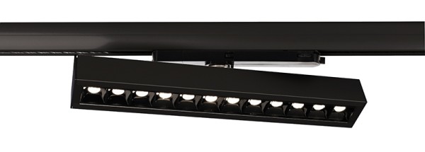 Deko-Light Schienensystem 3-Phasen 230V, Ain 24-30W, Aluminium, schwarz, Warmweiß, 34°, 30W, 230V