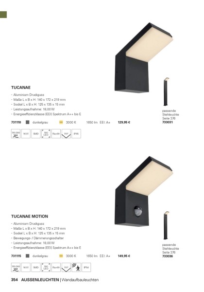 Deko-Light Wandaufbauleuchte, Chertan, Aluminium Druckguss, dunkelgrau, Warmweiß, 120°, 13W, 230V