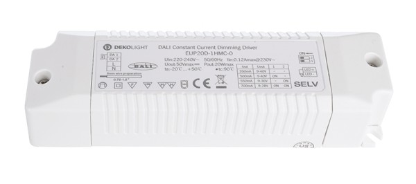 Deko-Light Netzgerät, DALI Multi CC EUP20D-1HMC-0, Kunststoff, Weiß, 20W, 3-40V, 350mA, 150x43mm