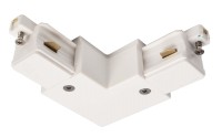 Deko-Light 1-Phasen Schienensystem, D One 90°-Verbinder, links, weiß, Kunststoff, Weiß, 230V, 16A Deko-Light 1-Phasen Schienensystem, D One 90°-Verbinder, links, weiß, Kunststoff, Weiß, 230V, 16A