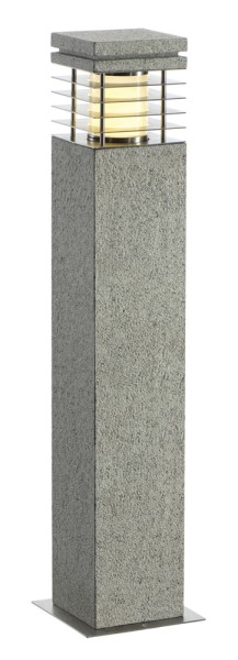 ARROCK GRANITE, Outdoor Standleuchte, TC-(D,H,T,Q)SE, IP44 , eckig,  salt & pepper, Granit, max. 15W