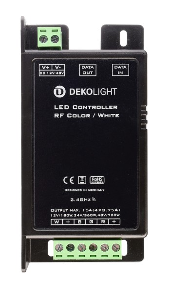 Deko-Light Controller, RF Color + White, Kunststoff, Schwarz, 12V, 115x57mm