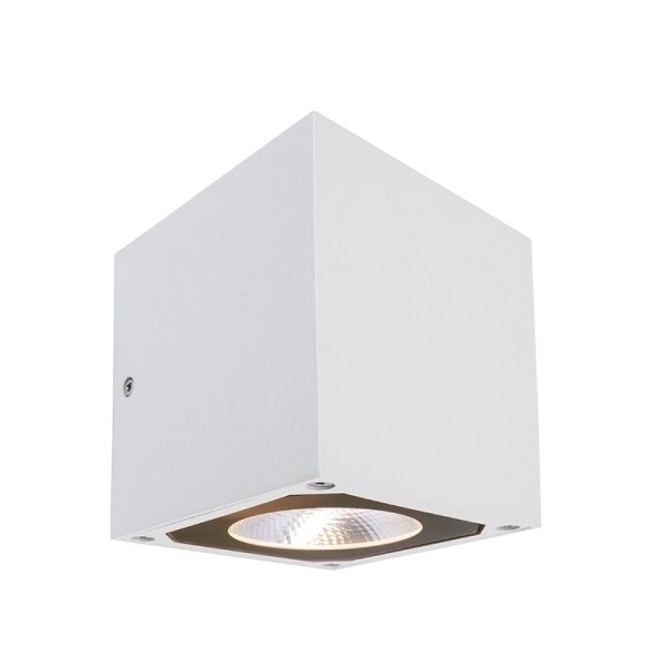 Deko-Light Wandaufbauleuchte, Cubodo II Double W, Aluminium Druckguss, weiß, Warmweiß, 19°/19°, 14W