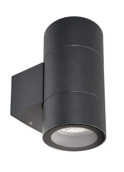 Deko-Light Wandaufbauleuchte, Achernar Up and Down, Aluminium Druckguss, Schwarzgrau RAL 7021, 35W