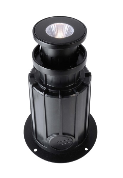 Deko-Light Bodeneinbauleuchte, NC COB I Rund, Aluminium Druckguss, schwarz, Warmweiß, 24°, 5W, 230V