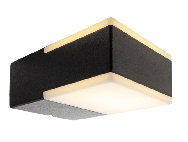 Deko-Light Wandaufbauleuchte, Cube, Aluminium Druckguss, anthrazit, Warmweiß, 120°, 8W, 230V