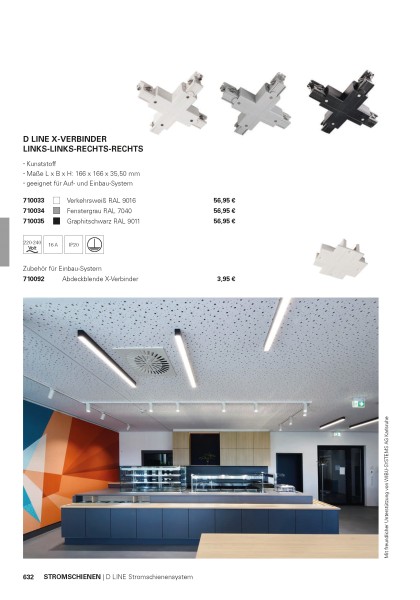 Deko-Light Schienensystem 3-Phasen 230V, D Line Endkappe, Kunststoff, Graphitschwarz RAL 9011