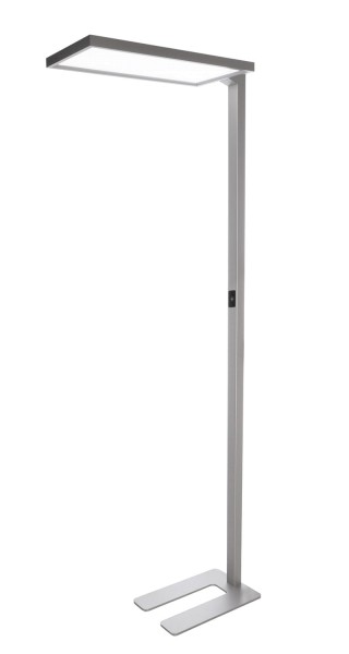 Deko-Light Stehleuchte, Office One, Aluminium, silberfarben, Neutralweiß, 110° / 80°, 80W, 230V