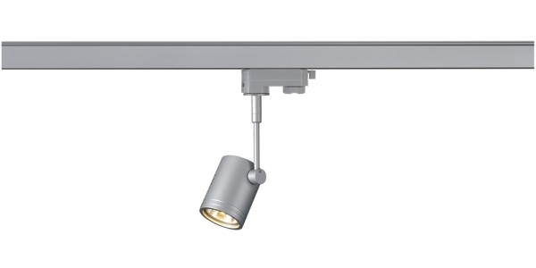 BIMA 1, Spot für Hochvolt-Stromschiene 3Phasen, einflammig, QPAR51, rund, silbergrau, max. 50W