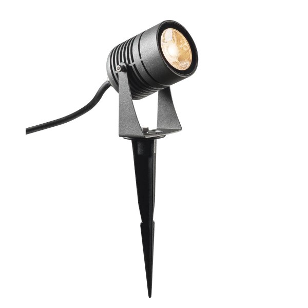 LED SPIKE, LED Outdoor Erdspießleuchte, anthrazit, IP55, 3000K, 40°