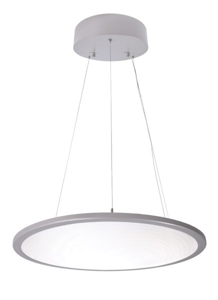 Deko-Light Pendelleuchte, LED Panel transparent rund, Aluminium, silberfarben, Neutralweiß, 150°
