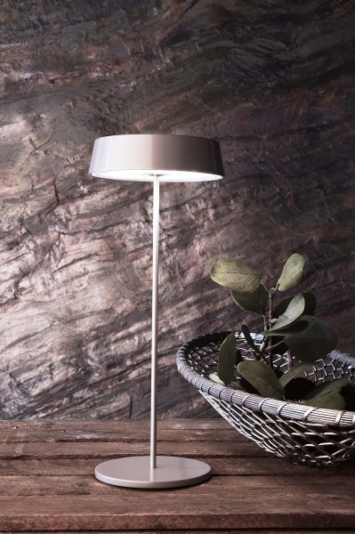 Deko-Light Tischleuchte, Kopf Magnetleuchte Miram Grau, Aluminium Druckguss, Grau, Warmweiß, 47°