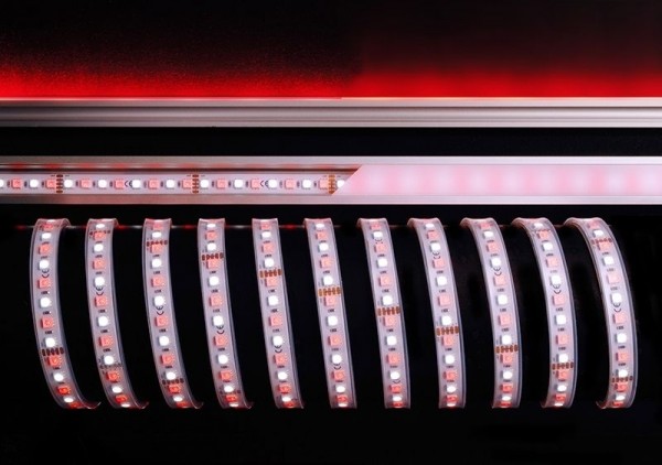 Deko-Light Flexibler LED Stripe, 5050-96-24V-RGB+6200K-5m-Silikon, Kupfer, Weiß, RGB + Kaltweiß, 24V