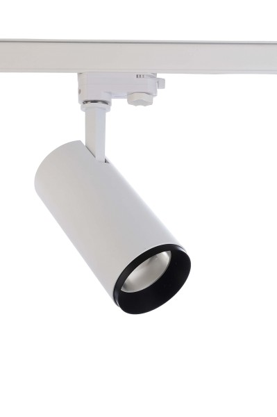 Deko-Light 3-Phasen-Spot, Lucea, Tilt, 20 W, 3000/4000 K, Weiß, Aluminium, Verkehrsweiß RAL 9016