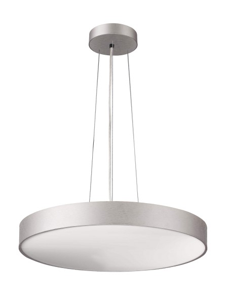 Deko-Light Pendelleuchte, Menkar 600 mm, 65 W, 3000/4000 K, Silber, Aluminium, Silber Gebürstet